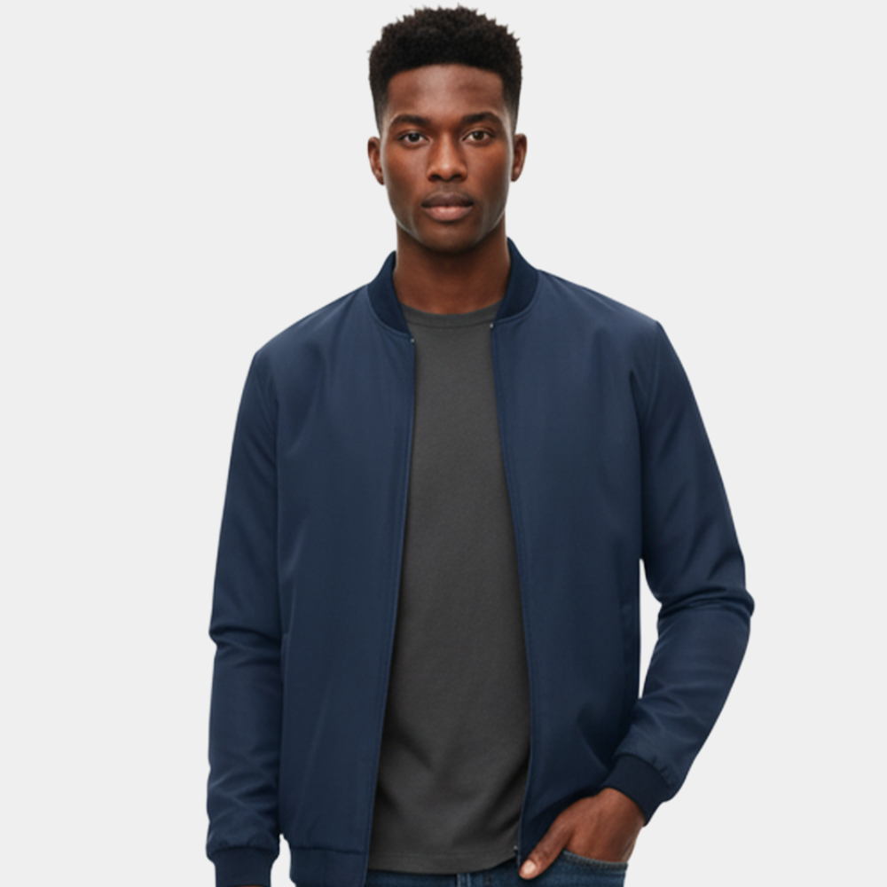 Bomber droite légère zippée