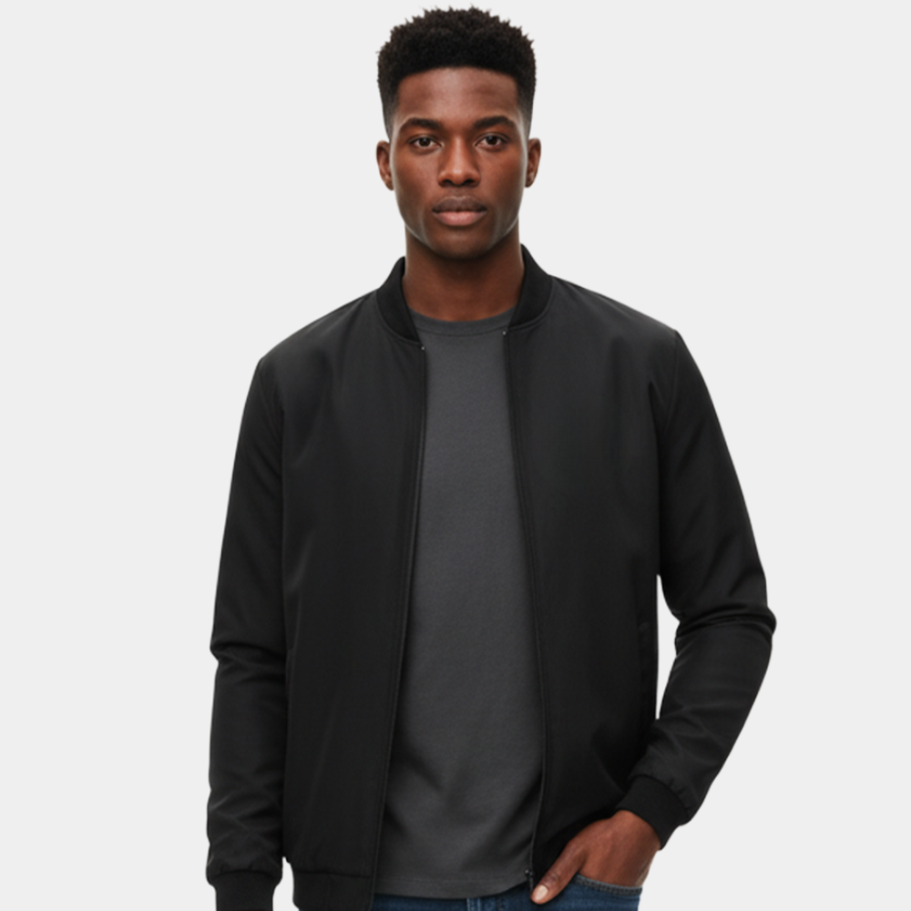 Bomber droite légère zippée